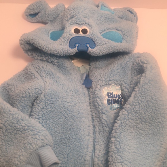 Kids Y2k Blue clues nickelodeon rare blue Sherpa jacket - Picture 3 of 14